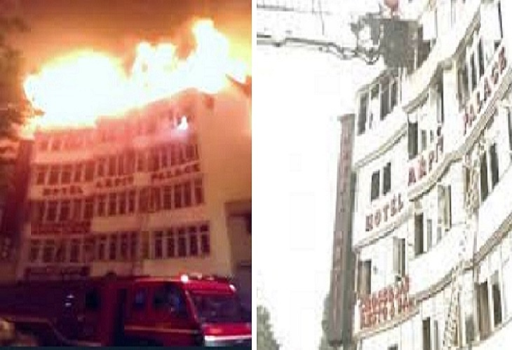 दिल्ली के करोलबाग इलाके में होटल में आग से मरने वालों की संख्या 17 हुई, मौके पर अब भी चल रहा बचाव कार्य