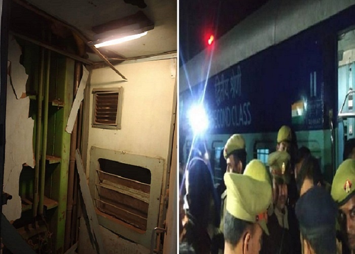 कानपुर के पास कालिंदी एक्सप्रेस में बम धमाका, डर से यात्रियों में मची भगदड़