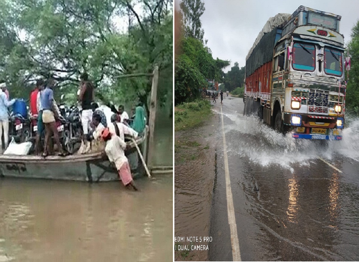 बांदा में बाढ़ःकानपुर हाइवे पर यमुना की जलधारा, दर्जनों गांवों में पानी, हजारों एकड़ फसल चौपट
