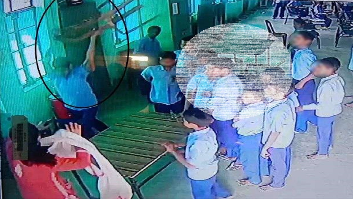 छात्रों ने क्लास में पढ़ा रहीं महिला शिक्षिका को पीटा, CCTV में कैद
