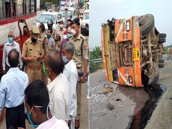 हादसाः हमीरपुर में पलटी नोएडा से प्रवासियों को ला रही रोडवेज बस, 15 घायल