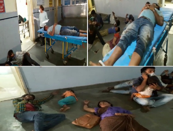 कानपुर में श्रमिकों की डीसीएम ट्रक में घुसी, 2 की मौत, 50 घायल