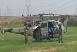 UP: Emergency landing in army helicopter field, accident averted