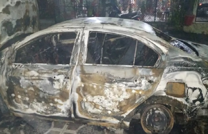 Lucknow : Major's car torched by goons for refusing to play DJ, 5 arrested