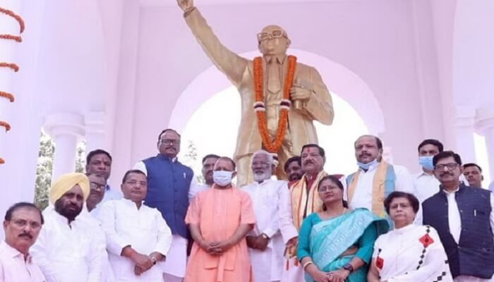 Lucknow : CM Yogi paid tribute to Dr. Bhimrao Ambedkar 
