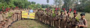 NCC Cadets took a pledge to plant and preserve saplings in Banda
