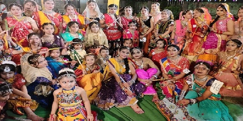 Dandiya and Garba celebration of Navratri in Banda