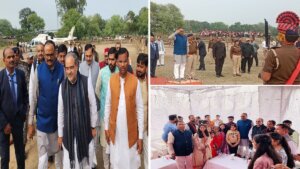 BJP State President Bhupendra Chaudhary and Deputy CM Brajesh Pathak attended private program in Banda