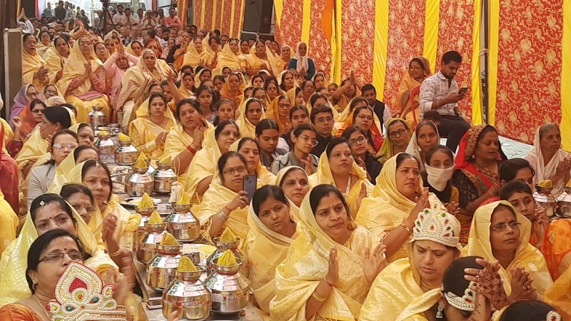 Majjinimbham installation and altar consecration festival of Jain community held with great pomp in Banda