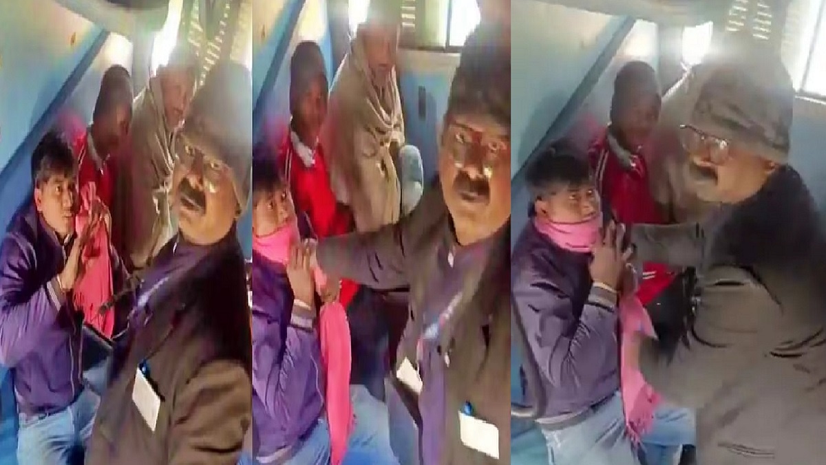 Gunda TTE ! on rail TTE Slapped to Passenger 
