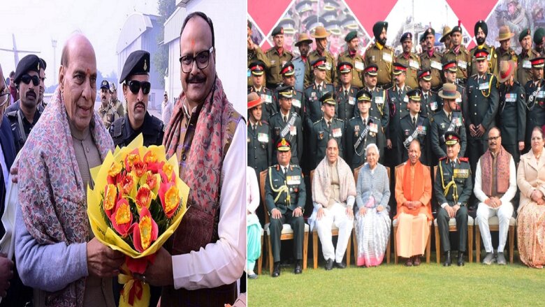 लखनऊ में रक्षामंत्री राजनाथ सिंह, सेना दिवस की पूर्व संध्या पर कार्यक्रम..