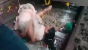 BJP MLA Sarita Bhadouriya falls in front of train in Etawah