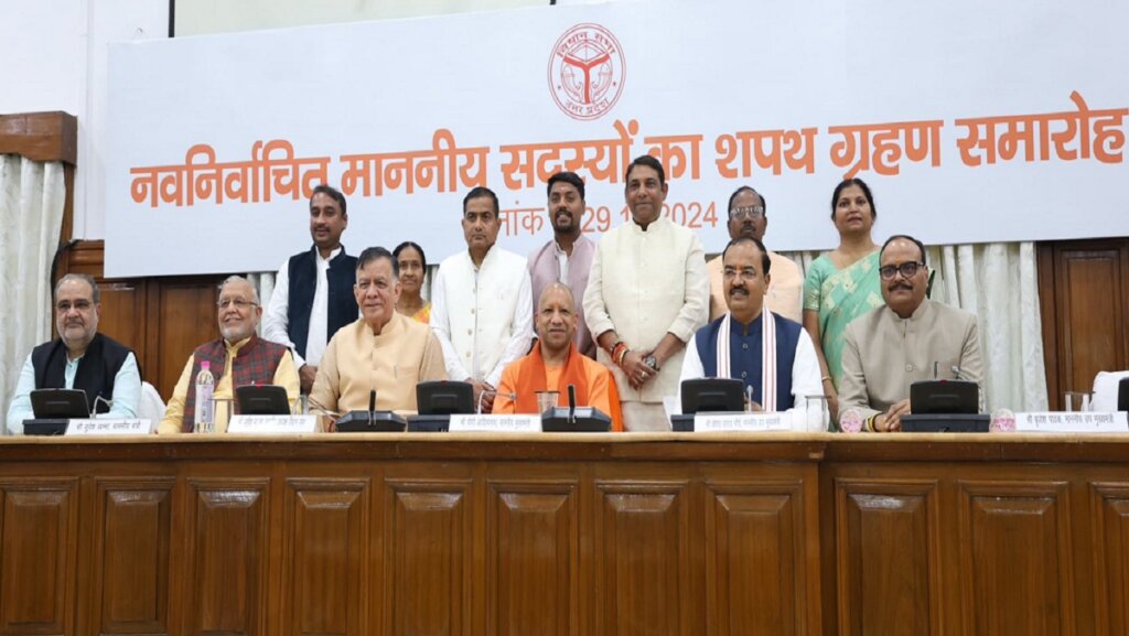 MLAs who won UP by-elections took oath