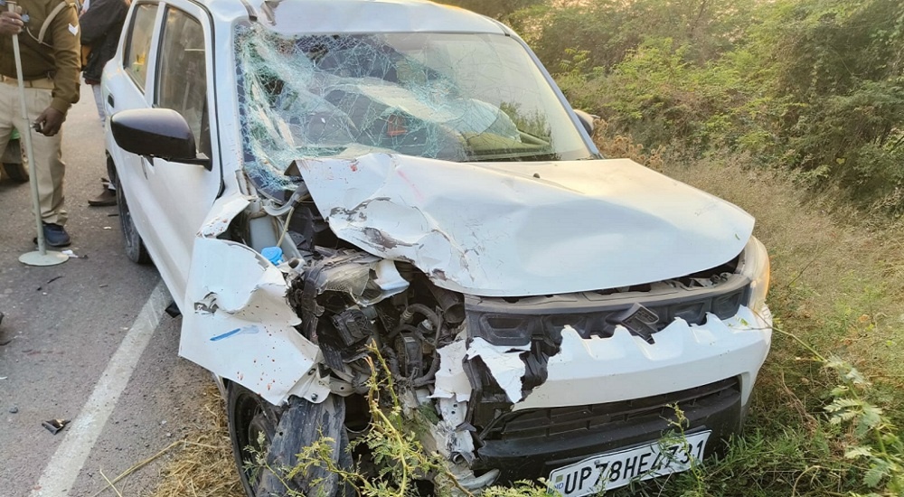 Horrific accident in Banda, woman and child died