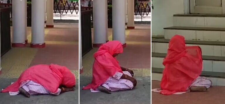 woman offered namaz on doorstep of Hamirpur DM office