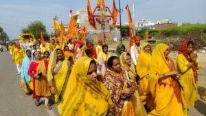 In Banda devotees took out pilgrimage of Khatu Shyam Ji on foot