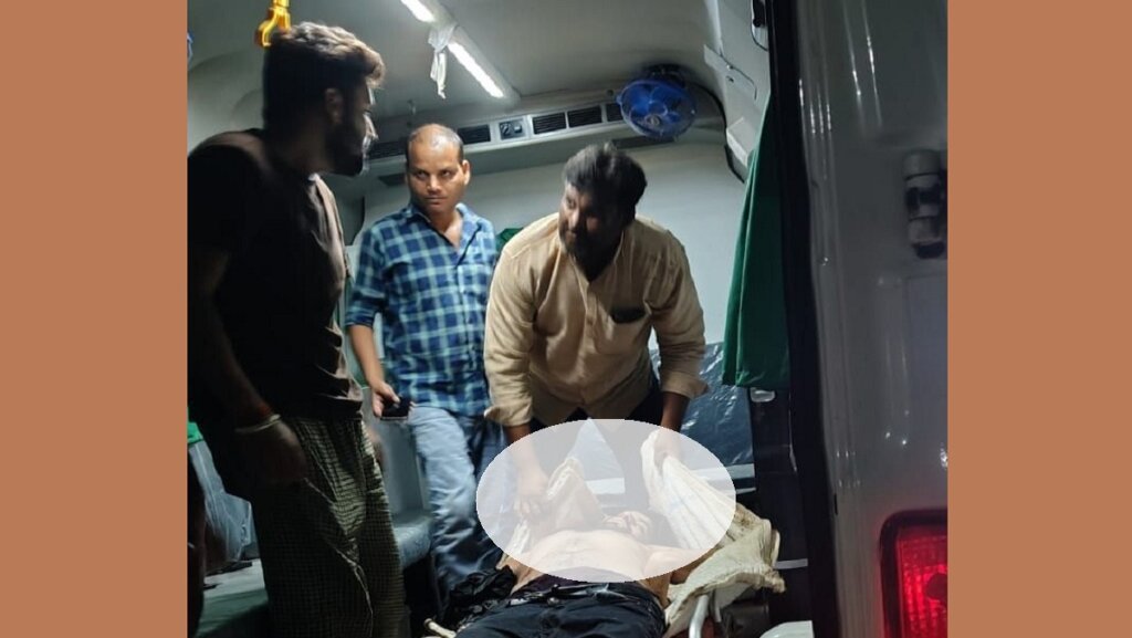 young man parked his bike on bridge and jumped into Ken river