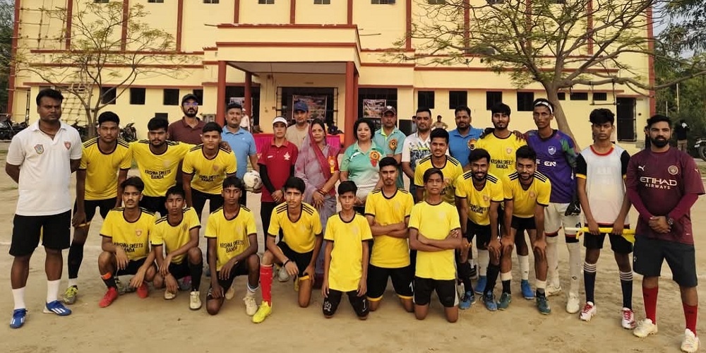 Sindoor Warriors Football Cup-2025 organized at Banda Sports Stadium