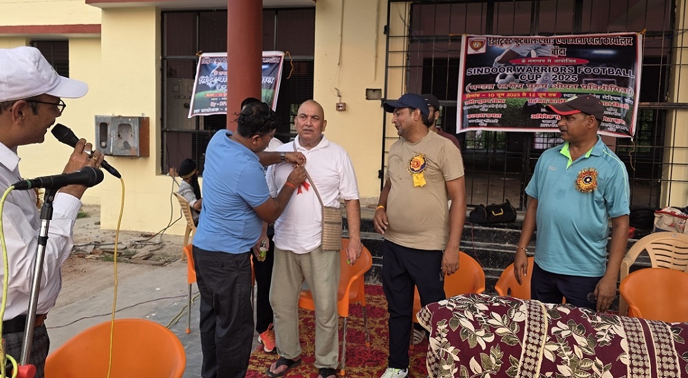 Sindoor Warriors Football Cup-2025 organized at Banda Sports Stadium