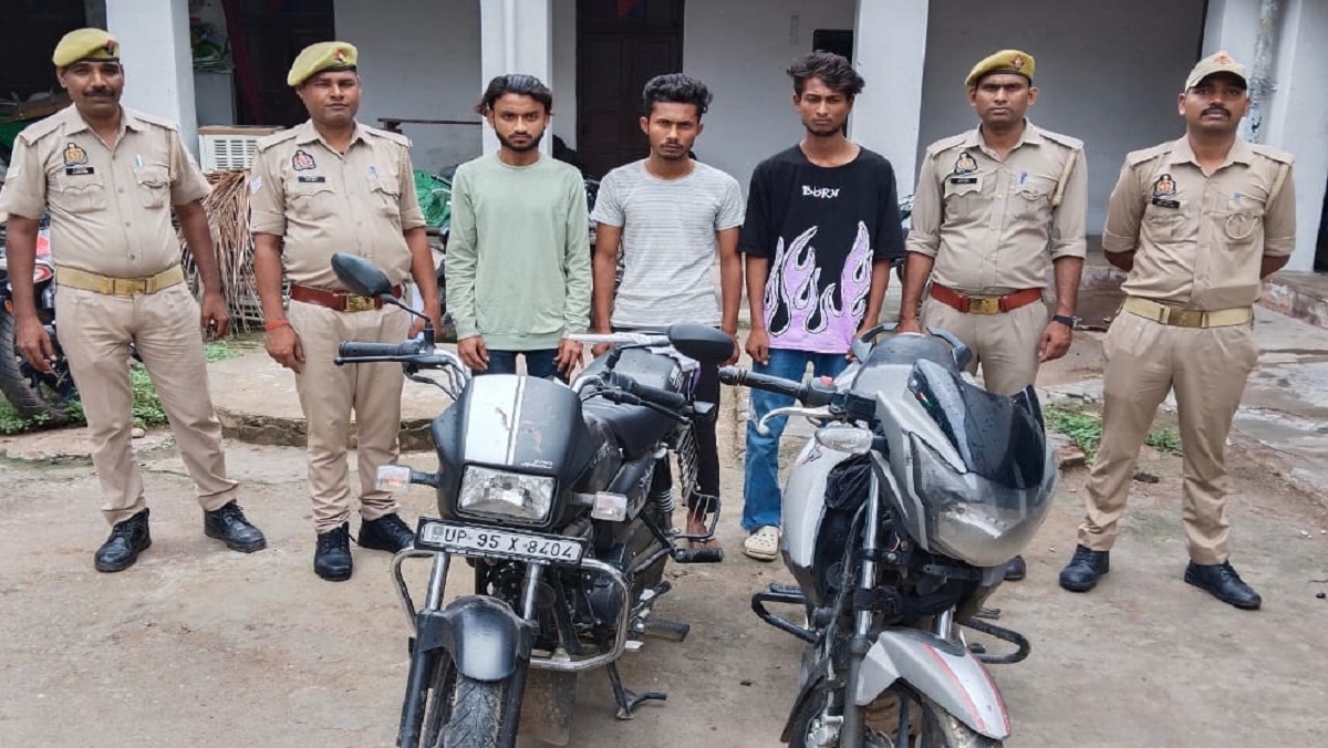 5 vicious thieves arrested with 7 bikes stolen from Indiranagar-Kalukuan in Banda