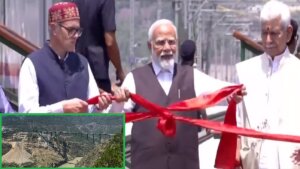 PM Modi inaugurated world's highest railway bridge in Kashmir India