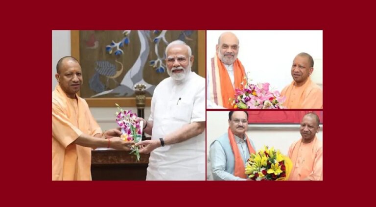 CM Yogi suddenly reached Delhi-met PM Modi-Amit Shah Nadda-speculations intensify