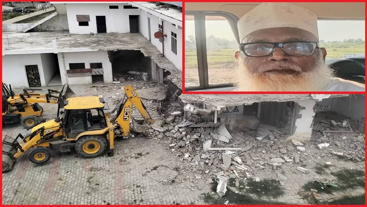 Bulldozer runs on Changur Baba's mansion in Balrampur for conversion 