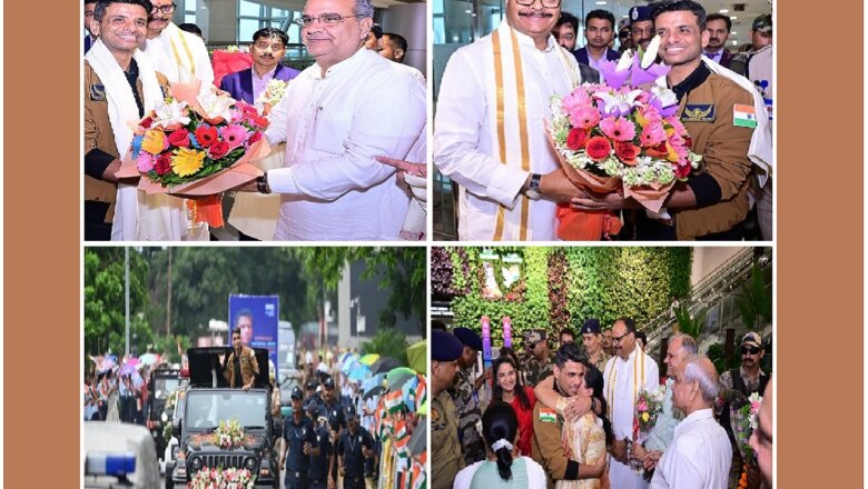 लखनऊ पहुंचे शुभांशु शुक्ला, डिप्टी सीएम-BJP प्रदेश अध्यक्ष ने किया स्वागत