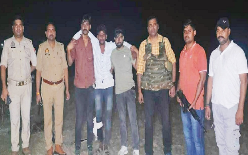Encounter in Banda- three criminals arrested after being shot 
