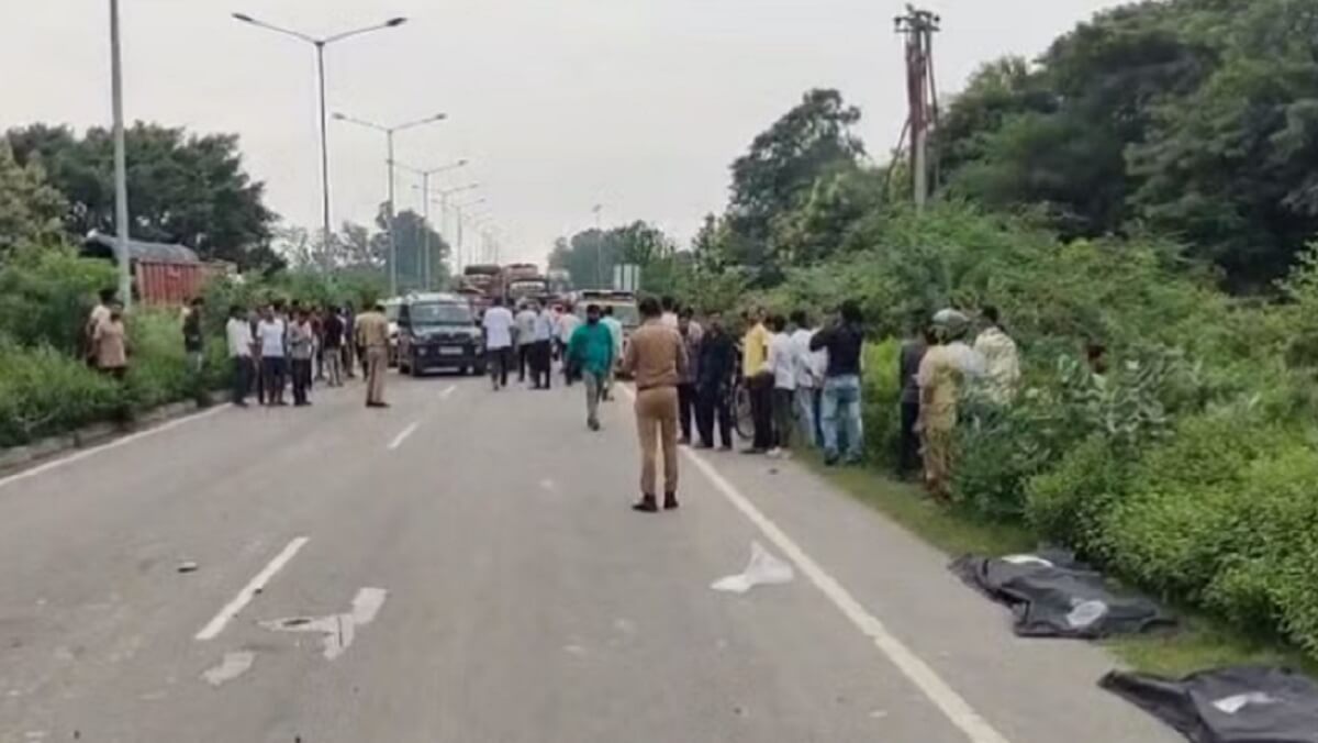 Major accident in three people including brother-in-law of BJP leader died in Sitapur