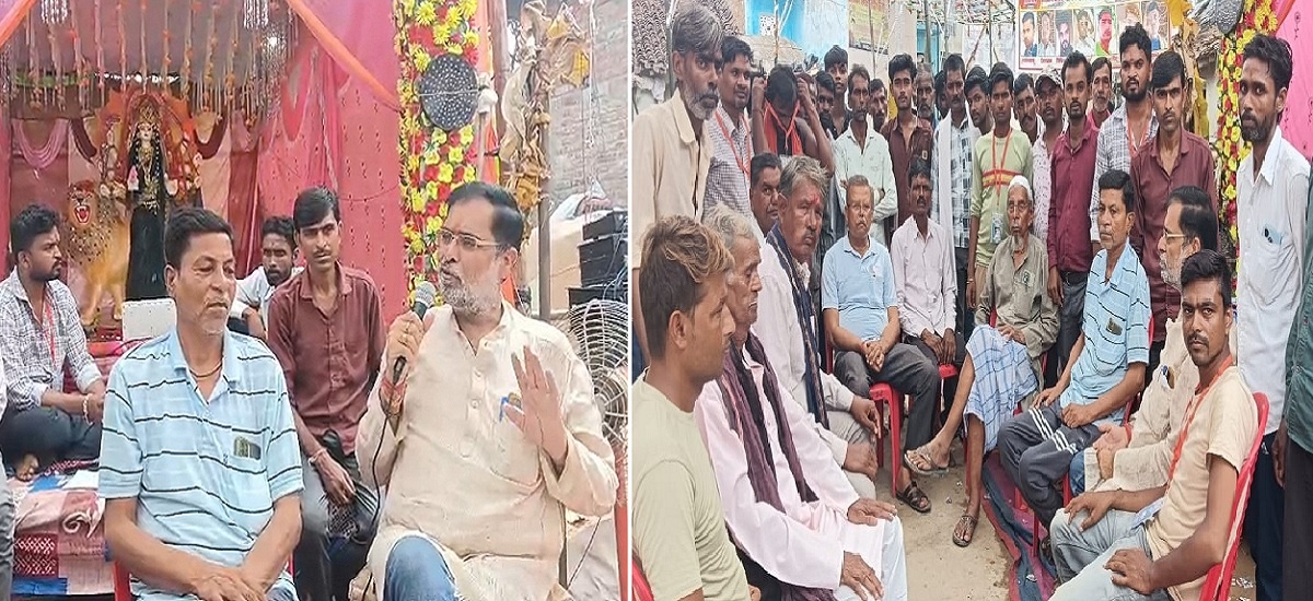 Organizing Kanya Bhojan Program–Congress District President Chief Guest 