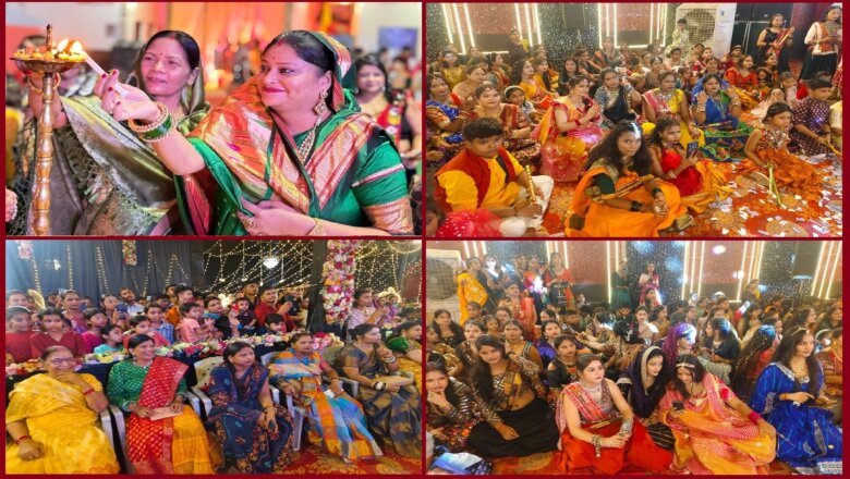 Dandiya in full swing former Zilla Parishad president boosted enthusiasm of artists in Banda