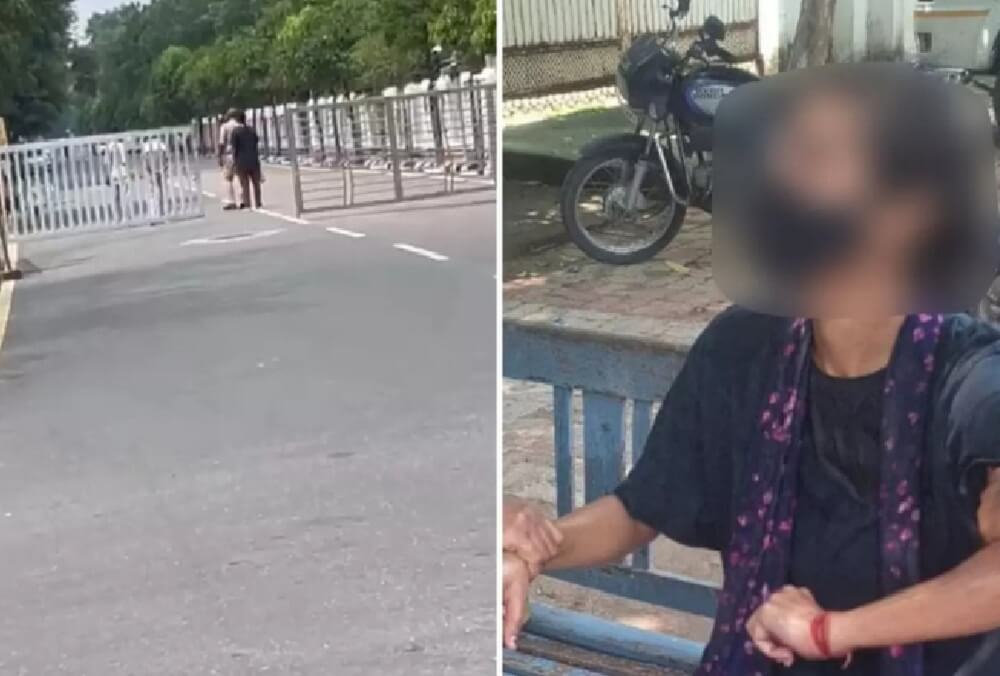 in Lucknow girl attempted self immolation in front of CM's residence