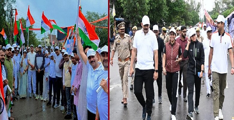 सरदार पटेल की 150वीं जयंती: बांदा में जनप्रतिनिधियों-अधिकारियों ने दी श्रद्धांजलि-यात्री भी निकाली