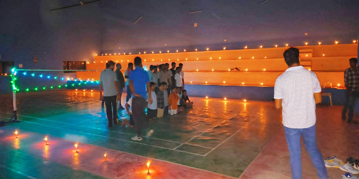 Happy Diwali: Badminton players celebrated Diwali at Banda Stadium