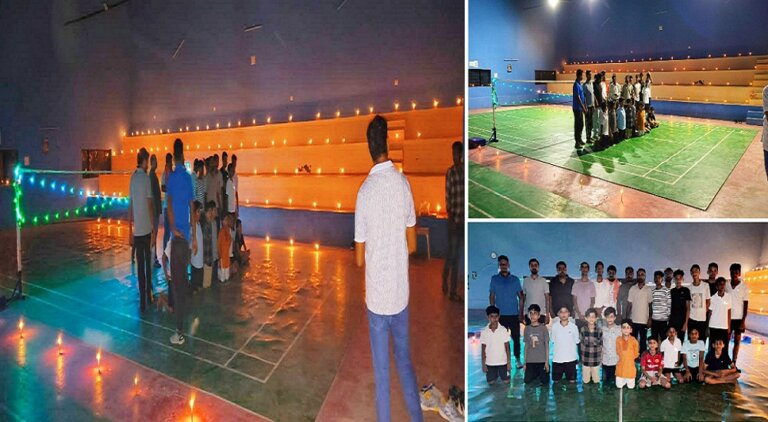 Happy Diwali: Badminton players celebrated Diwali at Banda Stadium