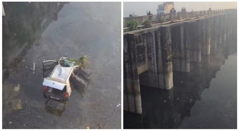 UP: Major accident in Lakhimpur Kheri-five people died after car fell into river