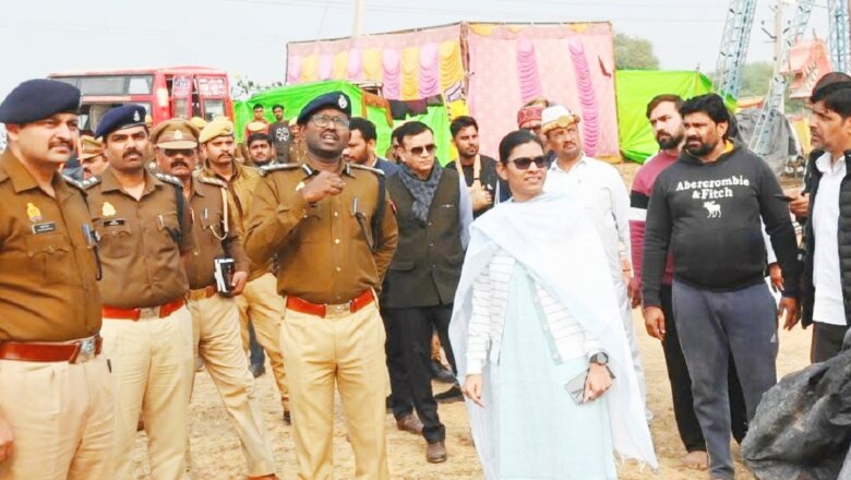 बांदा आयुक्त- DIG ने किया सिमौनी मेले की तैयारियों का निरीक्षण