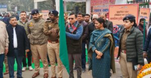 Banda Commissioner Ajit Kumar and DIG Rajesh S. inaugurated NationalRoadSafety Month