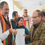 बांदा: मणिकर्णिका घाट पर तोड़फोड़ के विरोध में कांग्रेस का ज्ञापन