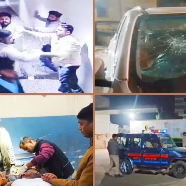 बांदा में हंगामा-BJP पूर्व सांसद ब्रजभूषण सिंह और कथा आयोजक प्रवीण सिंह के समर्थकों में चले लात-घूंसे