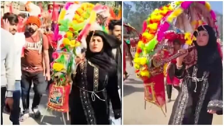 यूपी: बुर्के में कांवड़ ला रही मुस्लिम महिला तमन्ना सुर्खियों में..