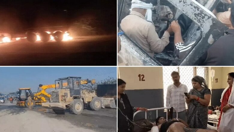 बांदा-झांसी हाइवे पर भीषण हादसा, ट्रकों की टक्कर में 3 की जिंदा जलकर मौत