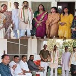 बांदा कांग्रेस जिलाध्यक्ष के होली मिलन समारोह में बरसा गुलाल और फूल