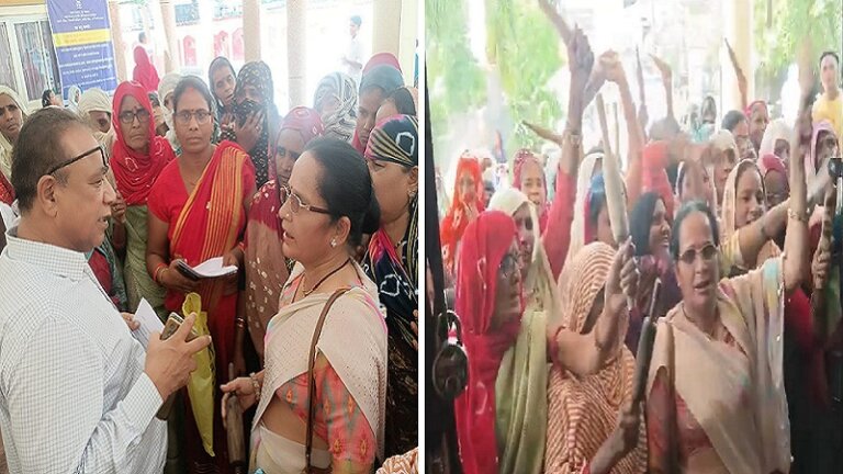 Belan Gang staged massive protest in Banda against smart meter