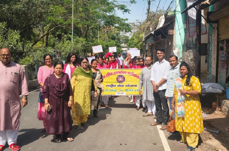 foot march for Nari Shakti Vandan Act in Banda