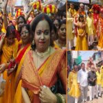 बांदा शहर में धूमधाम से निकली शोभा यात्रा-श्रीमद् भागवत कथा शुरू