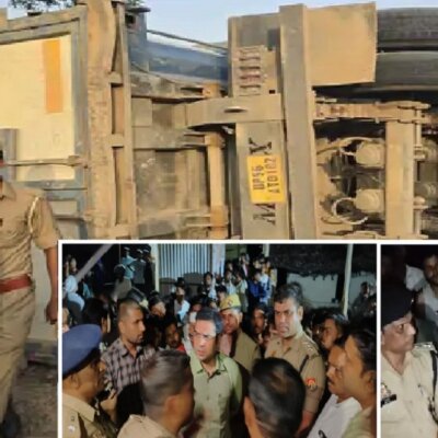 यूपी में बड़ा हादसा, खनन के ट्रक ने साइकिल सवार रिटायर्ड शिक्षक को कुचलकर ई-रिक्शा को रौंदा-पांच की मौत