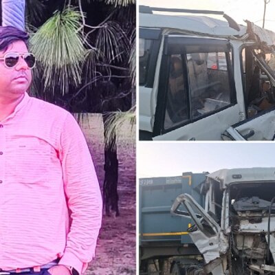 बांदा में हाइवे पर स्काॅर्पियो-डंपर में भीषण टक्कर, एक की मौत-दूसरे की हालत गंभीर