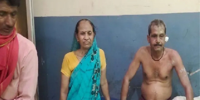Acid attack in Banda city-acid thrown at shopkeeper